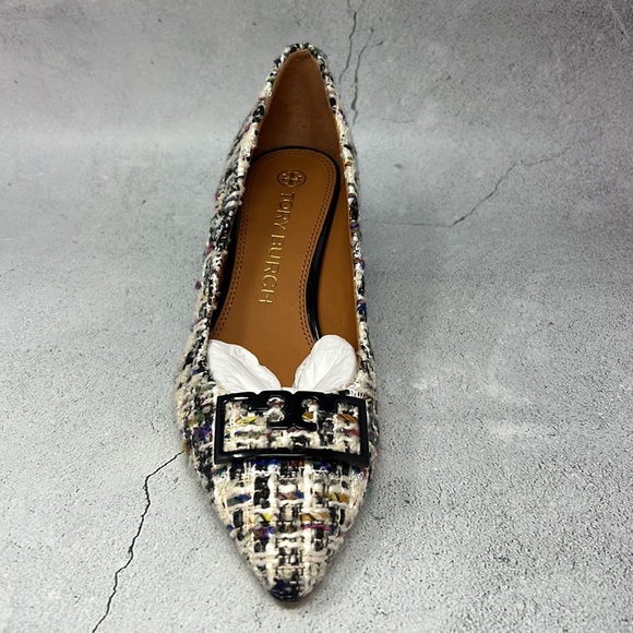 Tory Burch NWOT Gigi Tweed Pointy Toe Pump. - Picture 11 of 15